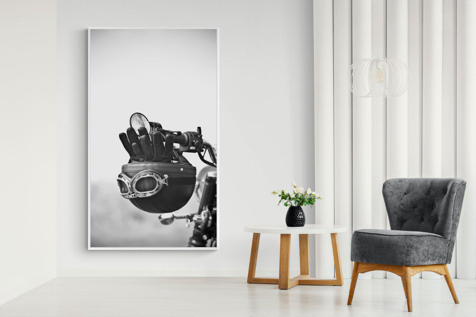 Biker Gear-Wall_Art-130 x 220cm-Mounted Canvas-White-Pixalot