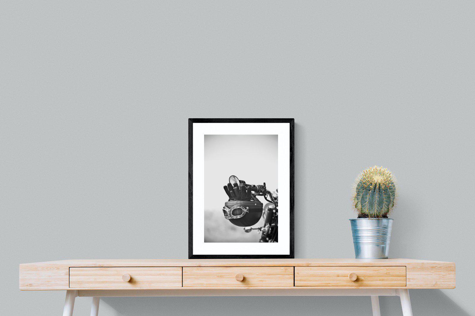 Biker Gear-Wall_Art-45 x 60cm-Framed Print-Black-Pixalot