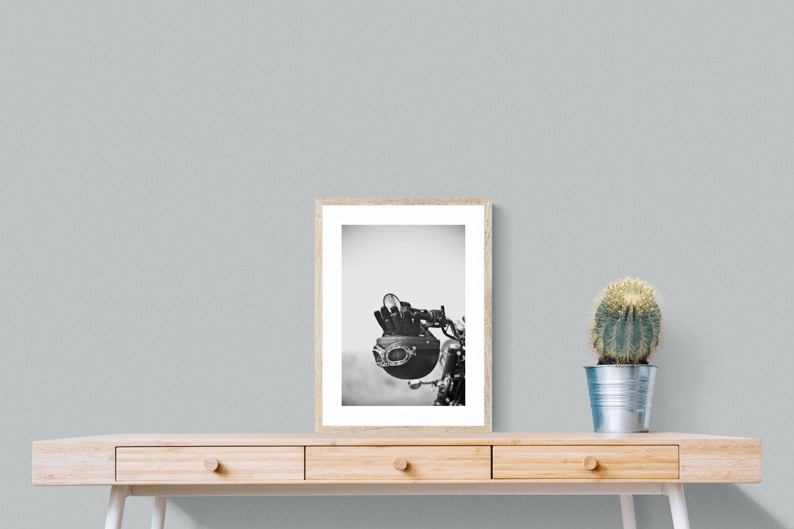 Biker Gear-Wall_Art-45 x 60cm-Framed Print-Wood-Pixalot