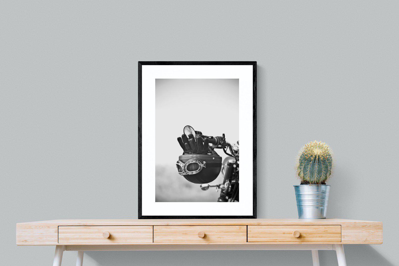 Biker Gear-Wall_Art-60 x 80cm-Framed Print-Black-Pixalot