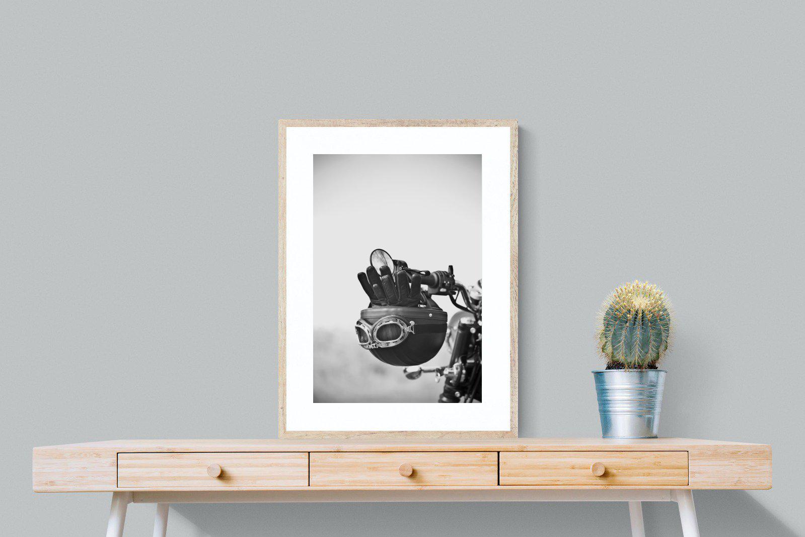 Biker Gear-Wall_Art-60 x 80cm-Framed Print-Wood-Pixalot