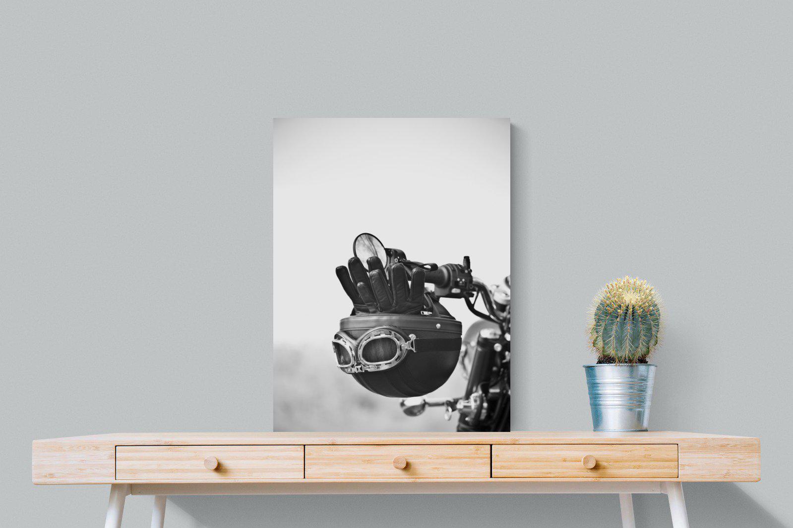 Biker Gear-Wall_Art-60 x 80cm-Mounted Canvas-No Frame-Pixalot