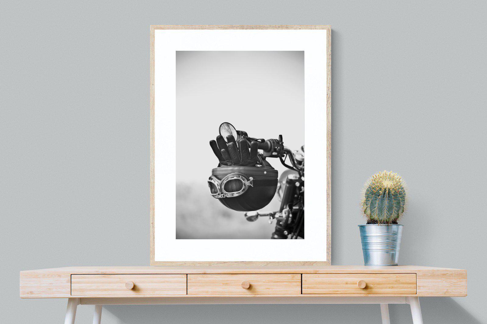 Biker Gear-Wall_Art-75 x 100cm-Framed Print-Wood-Pixalot
