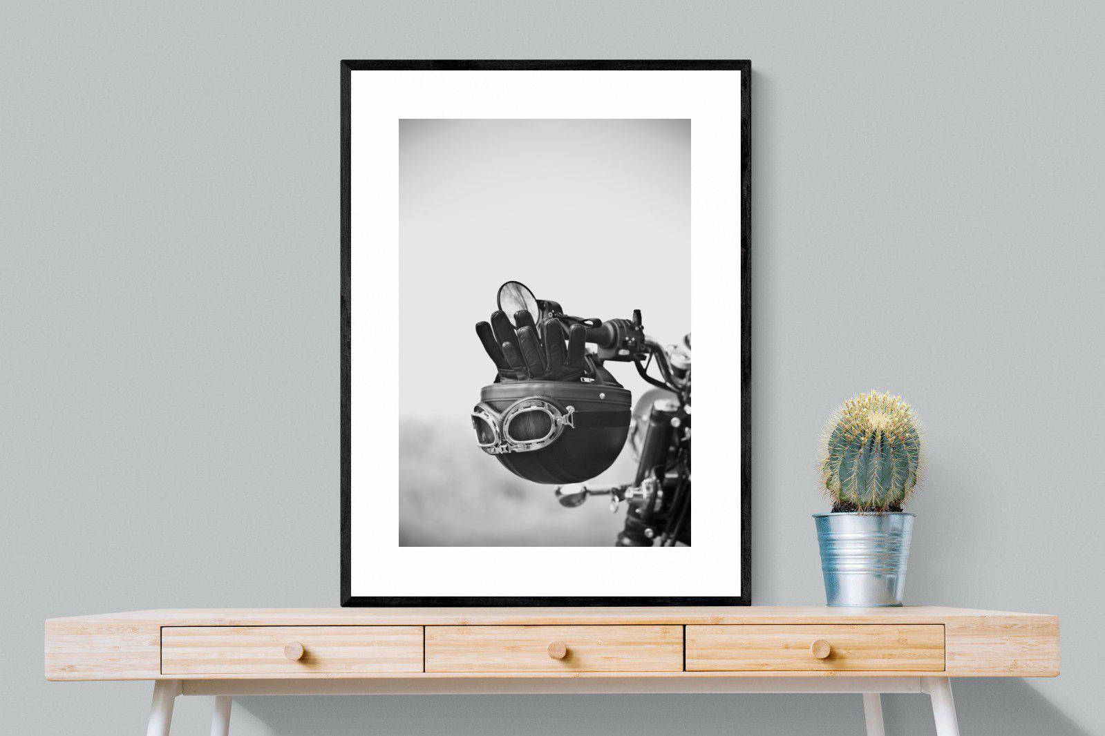 Biker Gear-Wall_Art-75 x 100cm-Framed Print-Black-Pixalot