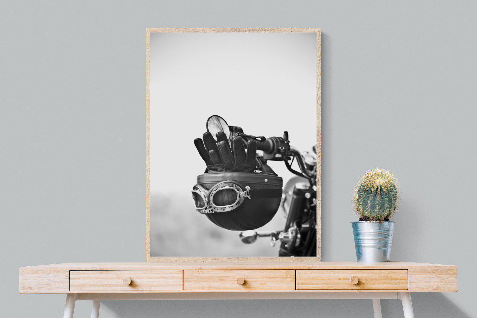 Biker Gear-Wall_Art-75 x 100cm-Mounted Canvas-Wood-Pixalot