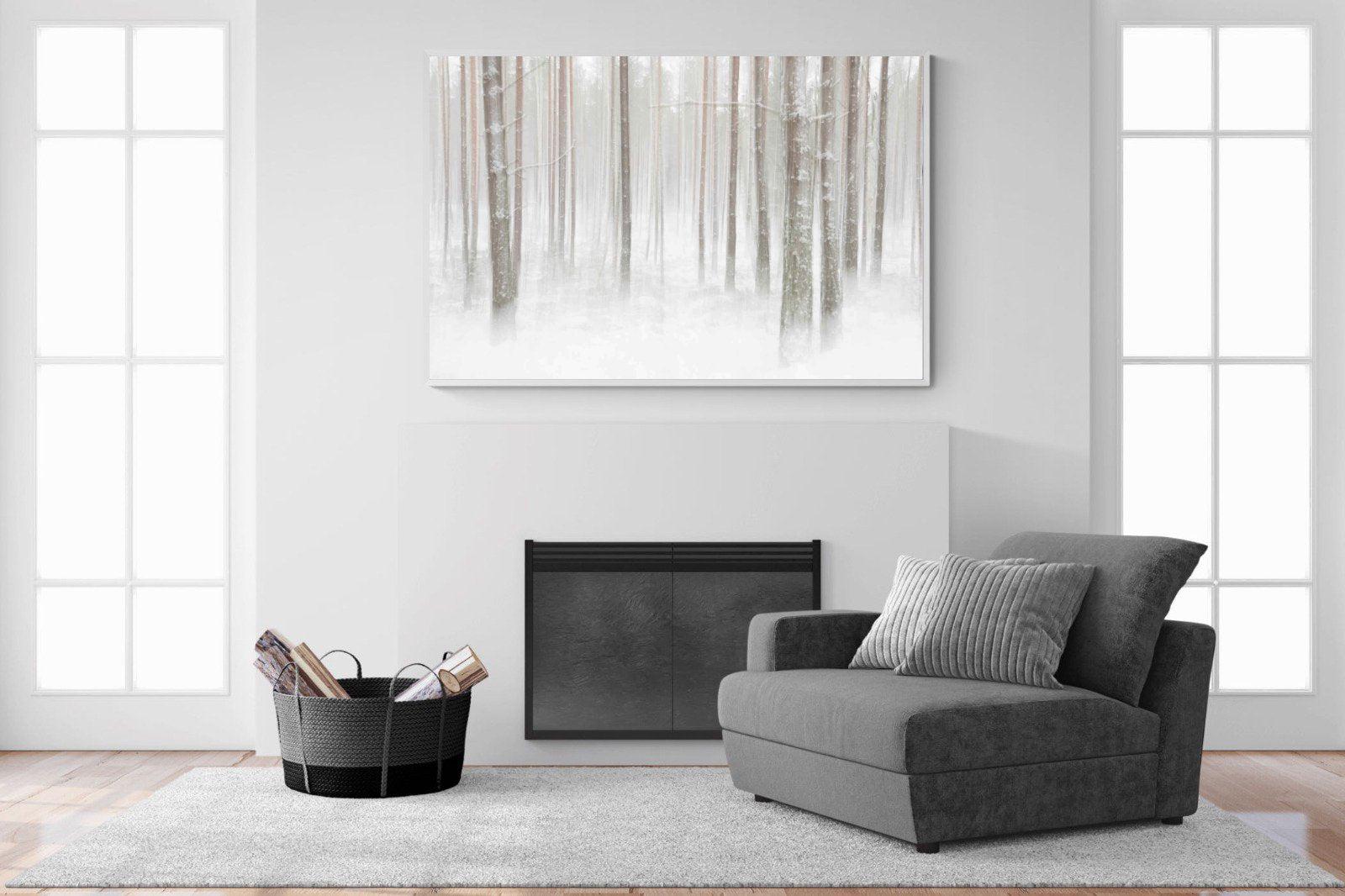 Birch Forest-Wall_Art-150 x 100cm-Mounted Canvas-White-Pixalot