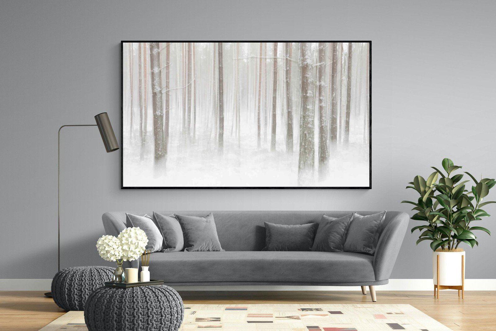 Birch Forest-Wall_Art-220 x 130cm-Mounted Canvas-Black-Pixalot