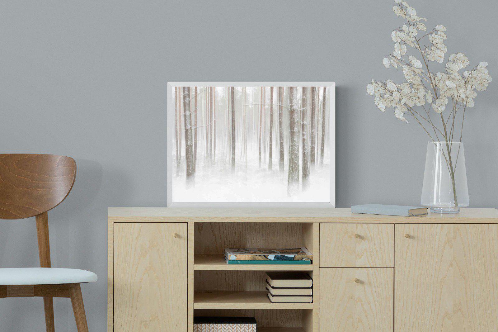 Birch Forest-Wall_Art-60 x 45cm-Mounted Canvas-White-Pixalot