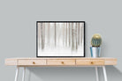 Birch Forest-Wall_Art-80 x 60cm-Mounted Canvas-Black-Pixalot