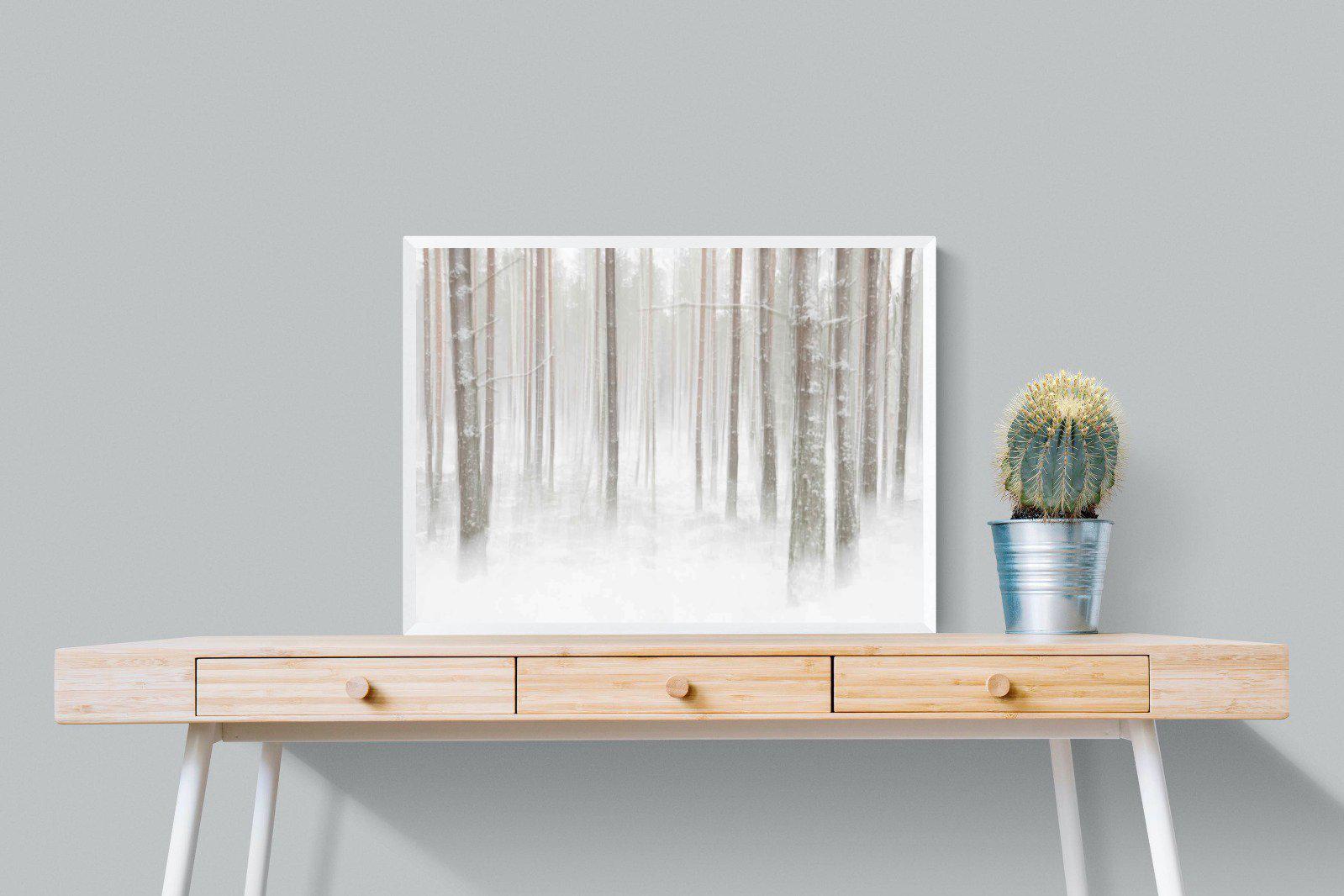 Birch Forest-Wall_Art-80 x 60cm-Mounted Canvas-White-Pixalot