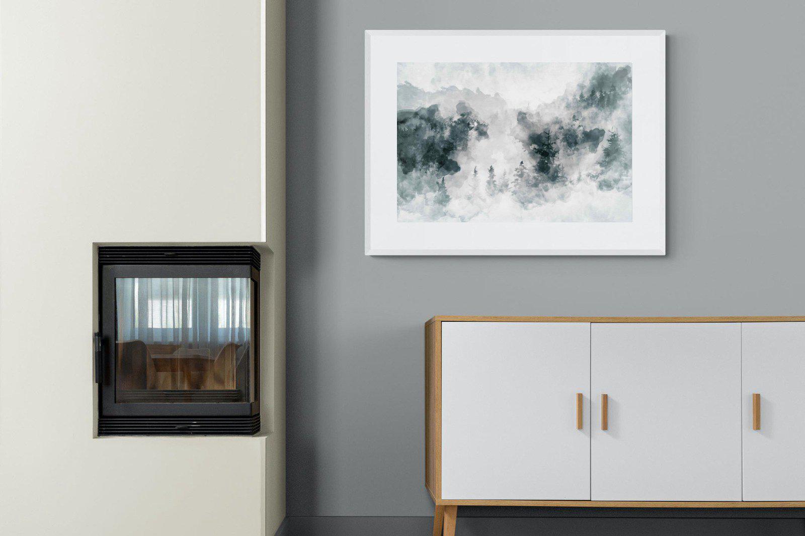 Birch Trees-Wall_Art-100 x 75cm-Framed Print-White-Pixalot