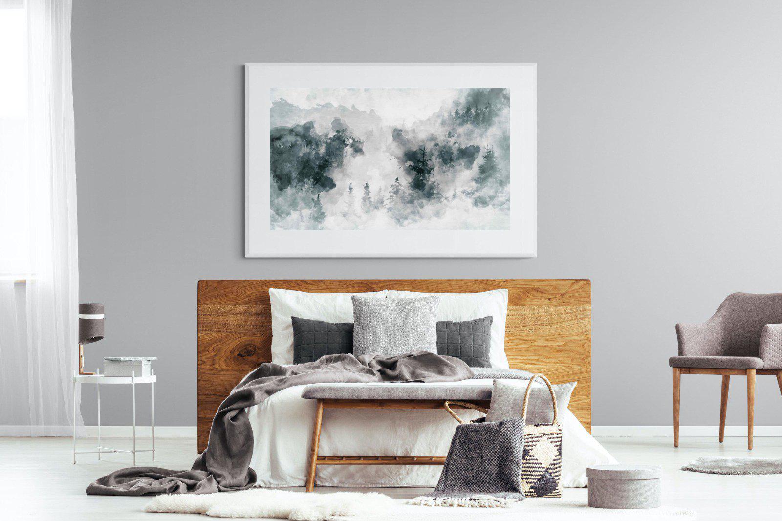 Birch Trees-Wall_Art-150 x 100cm-Framed Print-White-Pixalot