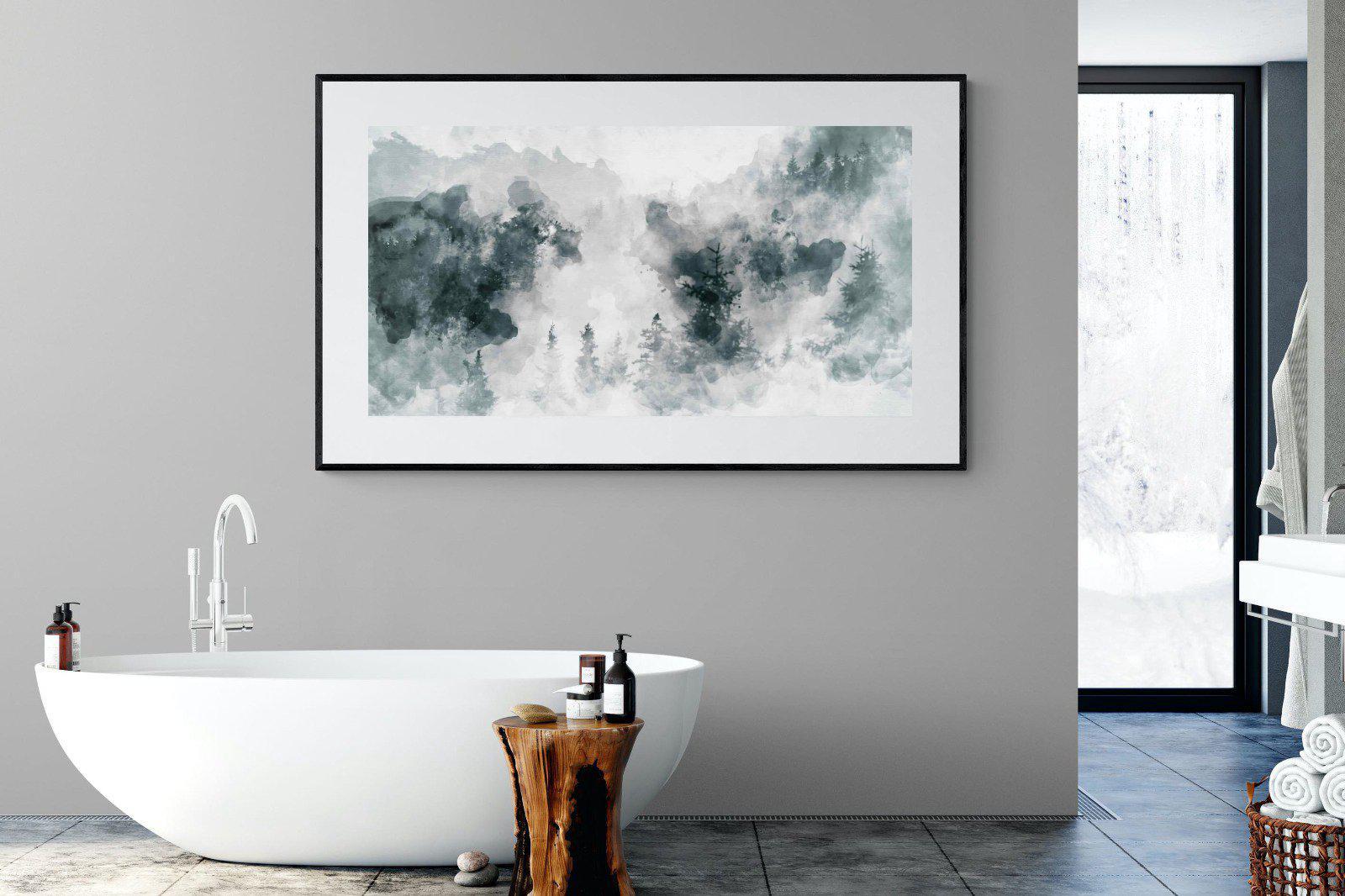 Birch Trees-Wall_Art-180 x 110cm-Framed Print-Black-Pixalot