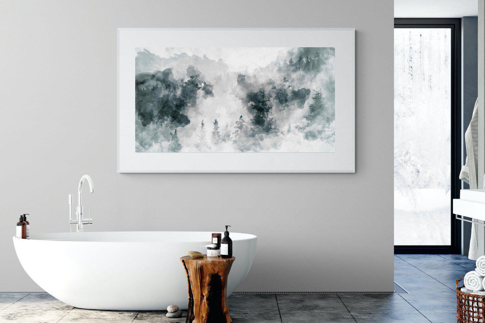Birch Trees-Wall_Art-180 x 110cm-Framed Print-White-Pixalot