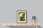 Birds of Paradise Etching-Wall_Art-45 x 60cm-Mounted Canvas-Black-Pixalot