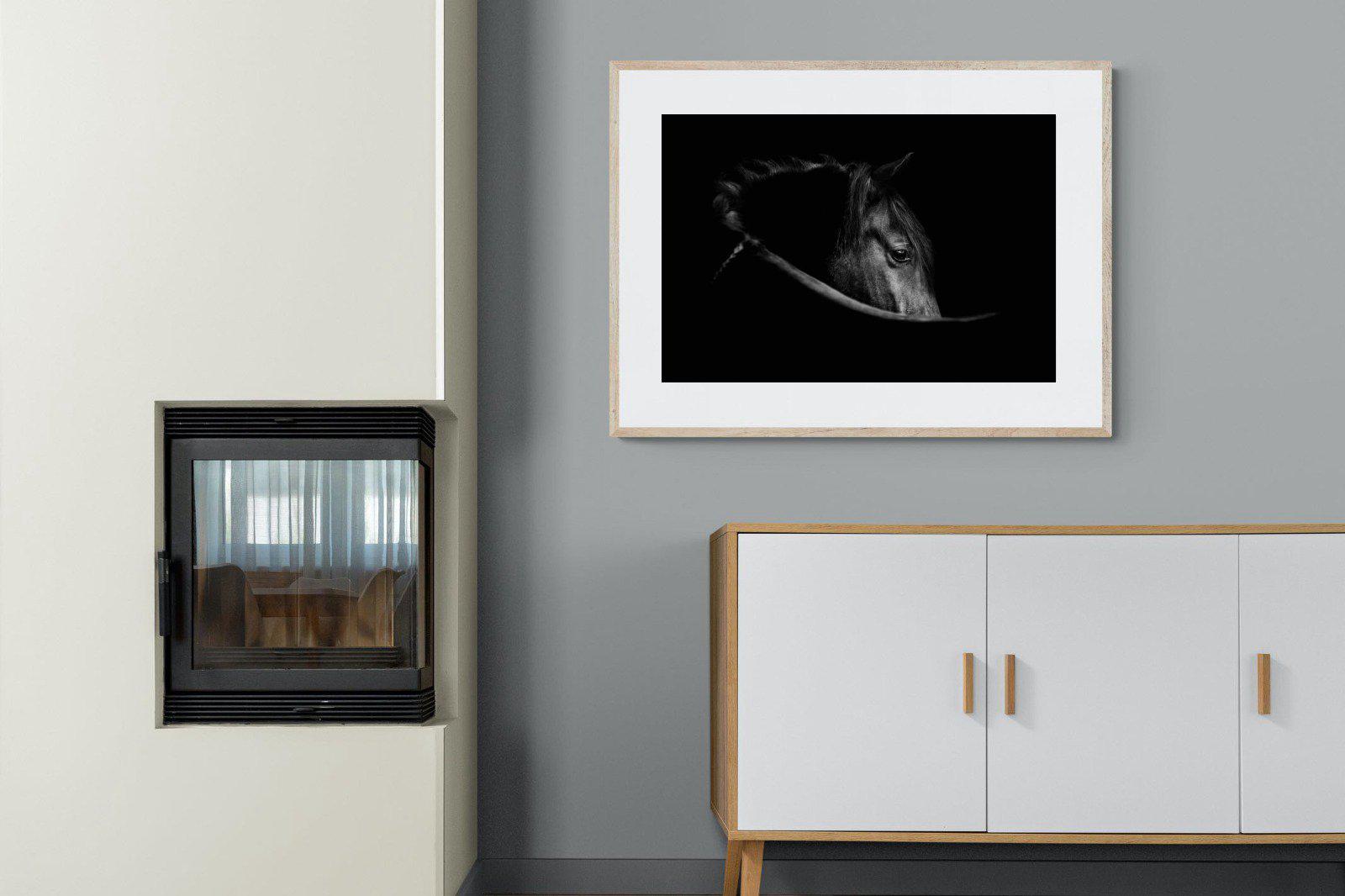 Black Beauty-Wall_Art-100 x 75cm-Framed Print-Wood-Pixalot