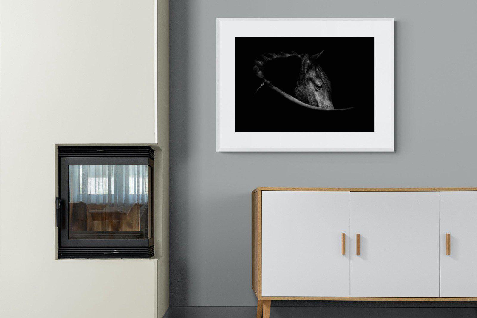 Black Beauty-Wall_Art-100 x 75cm-Framed Print-White-Pixalot