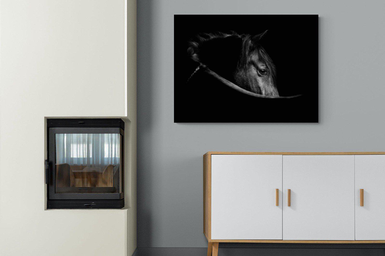 Black Beauty-Wall_Art-100 x 75cm-Mounted Canvas-No Frame-Pixalot