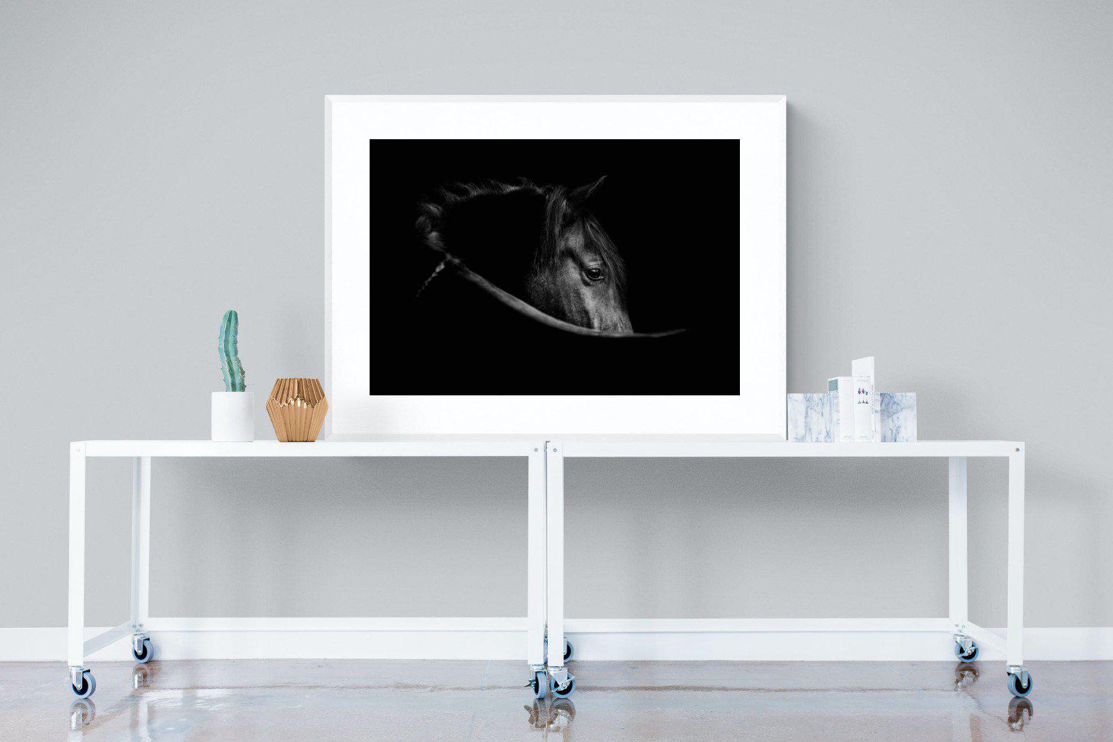 Black Beauty-Wall_Art-120 x 90cm-Framed Print-White-Pixalot