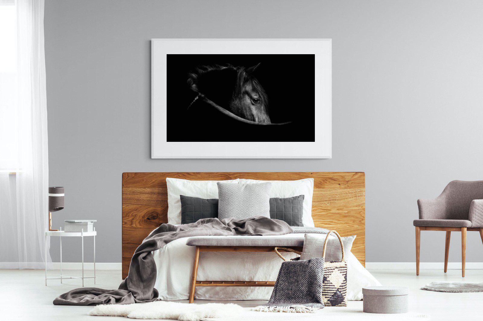 Black Beauty-Wall_Art-150 x 100cm-Framed Print-White-Pixalot