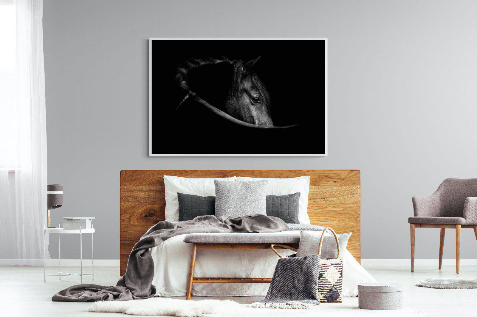 Black Beauty-Wall_Art-150 x 100cm-Mounted Canvas-White-Pixalot