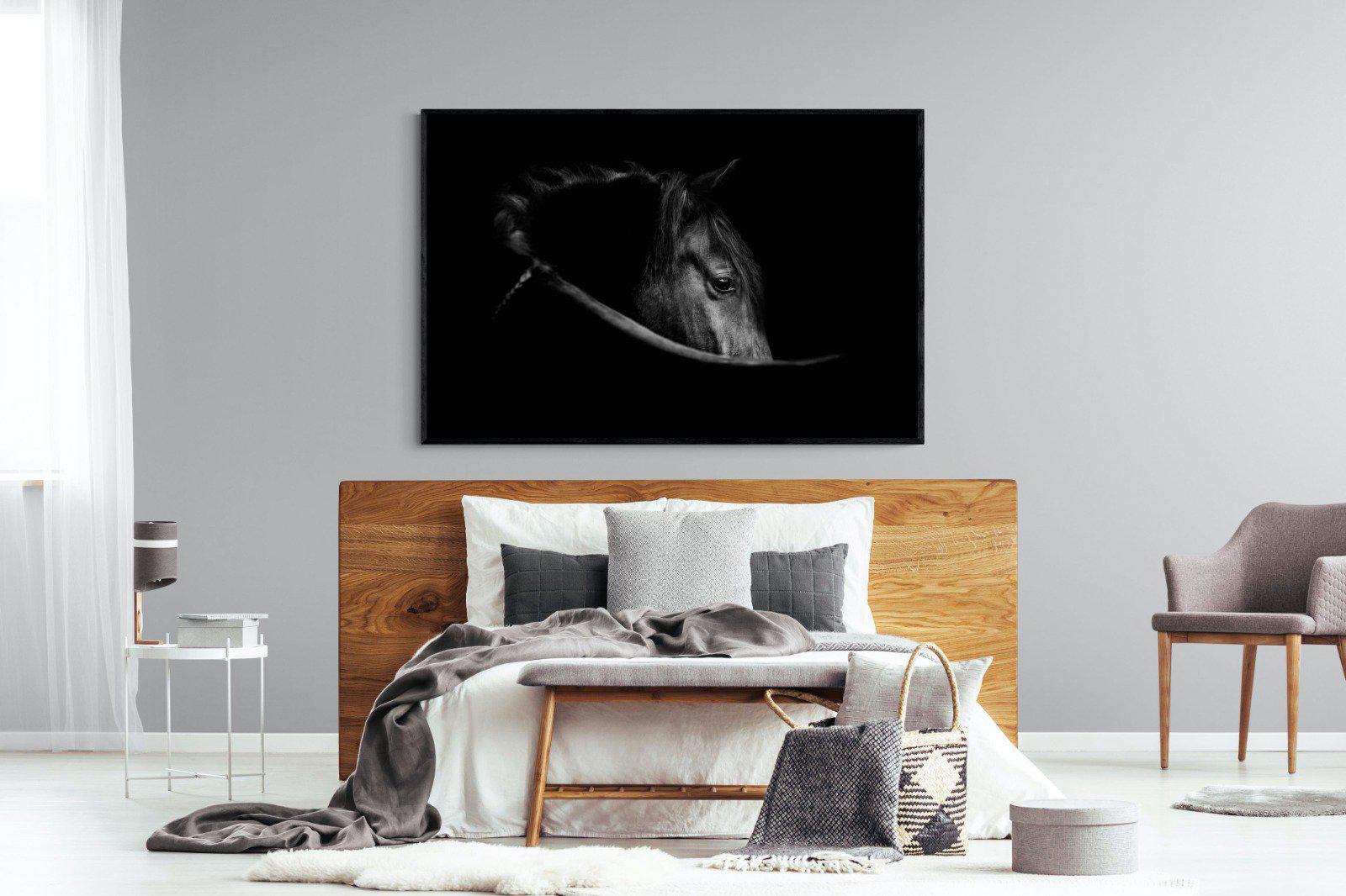 Black Beauty-Wall_Art-150 x 100cm-Mounted Canvas-Black-Pixalot