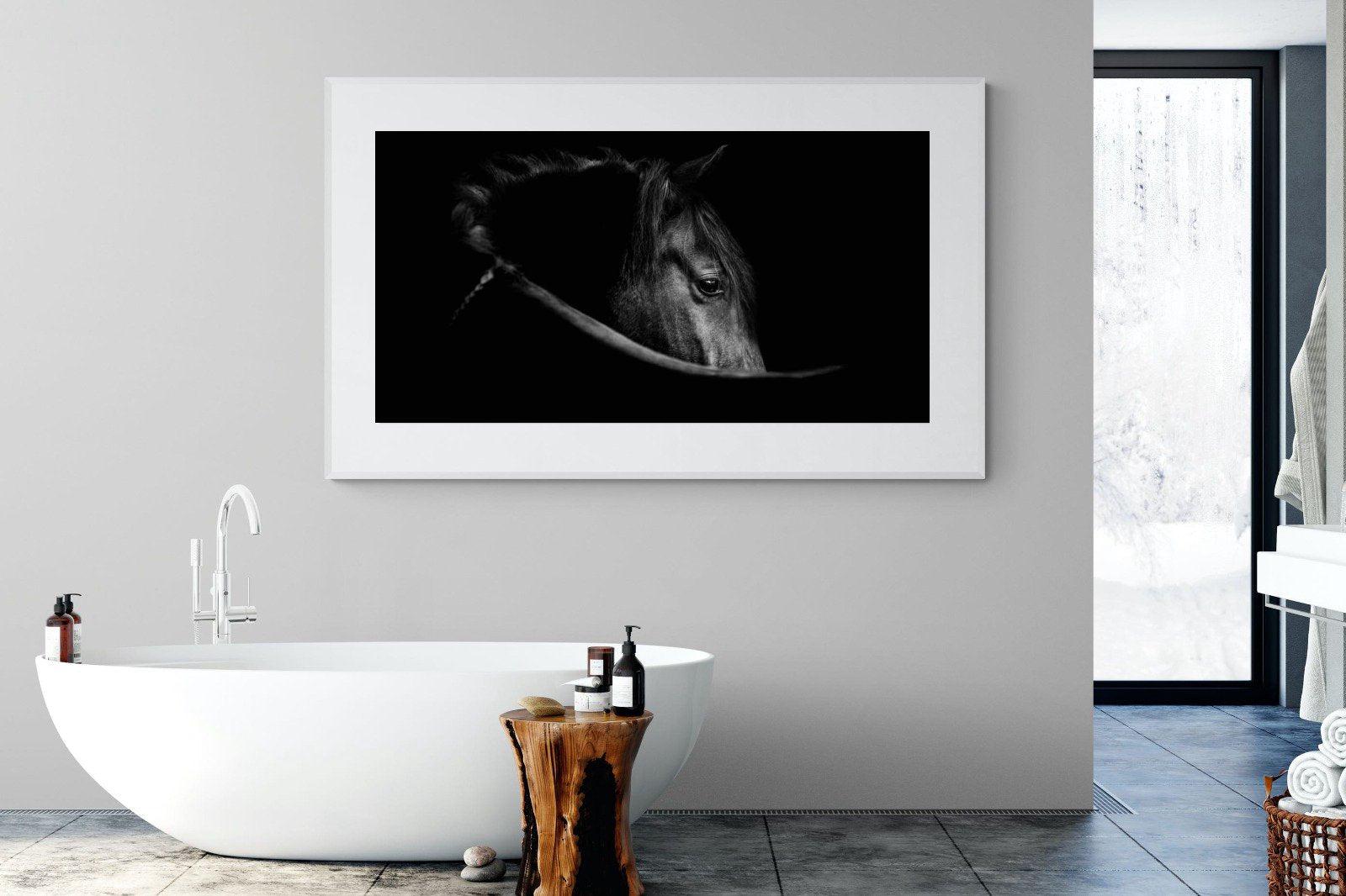 Black Beauty-Wall_Art-180 x 110cm-Framed Print-White-Pixalot