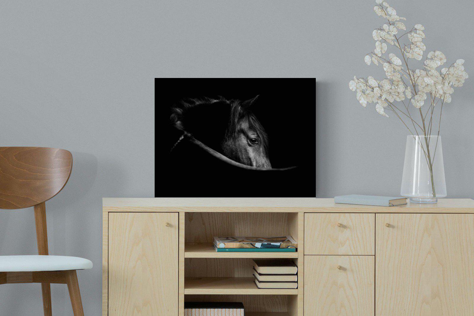 Black Beauty-Wall_Art-60 x 45cm-Mounted Canvas-No Frame-Pixalot