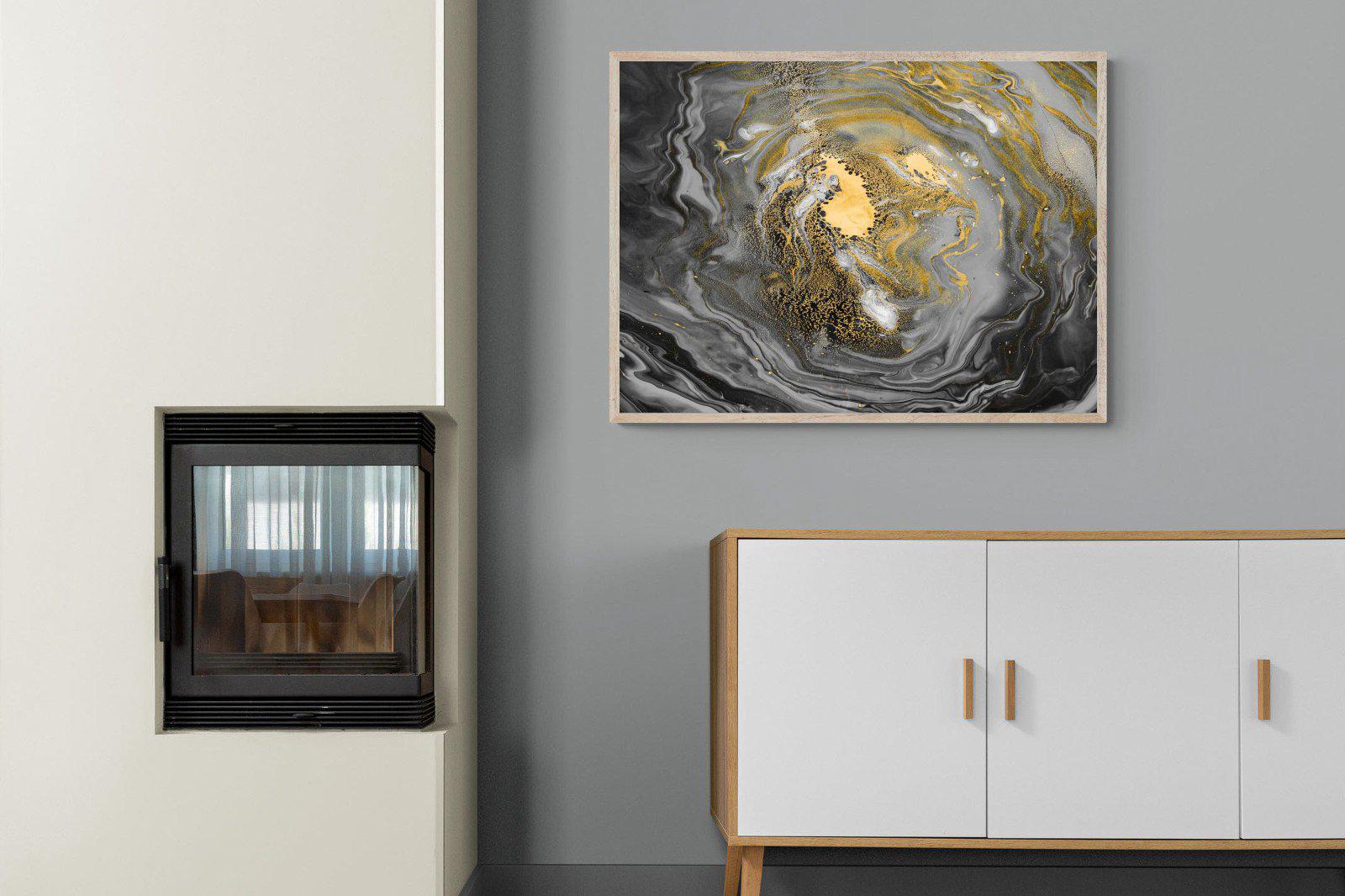 Black Gold Resin-Wall_Art-100 x 75cm-Mounted Canvas-Wood-Pixalot