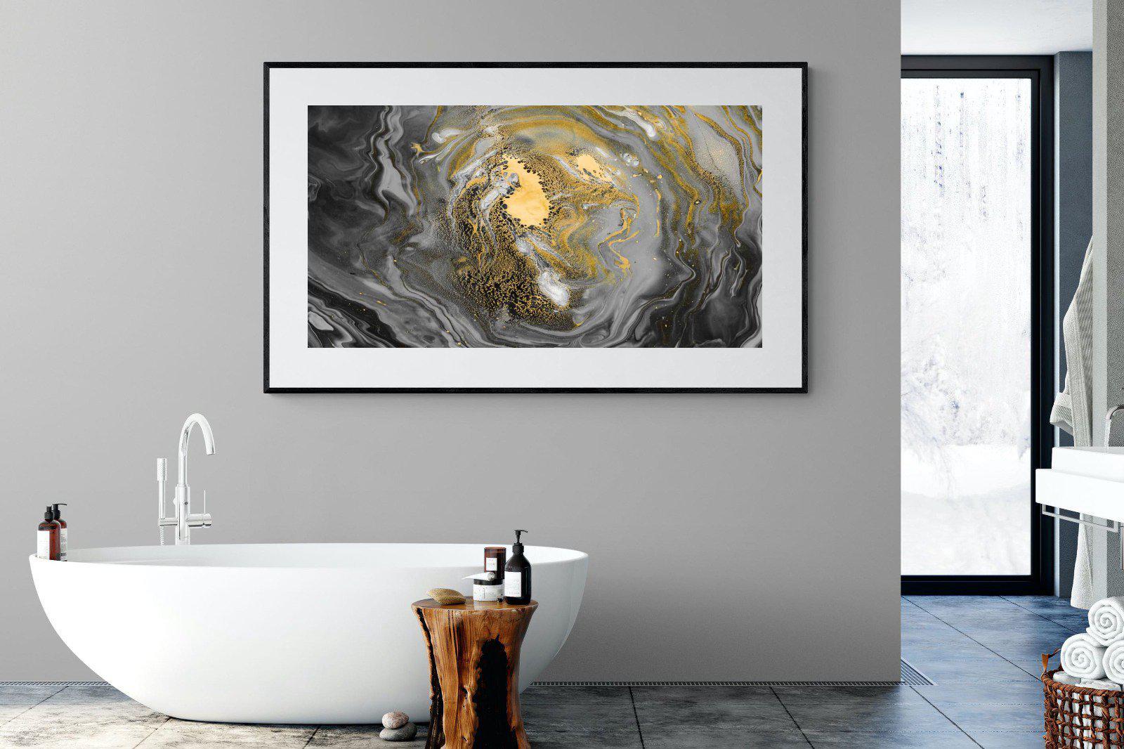 Black Gold Resin-Wall_Art-180 x 110cm-Framed Print-Black-Pixalot