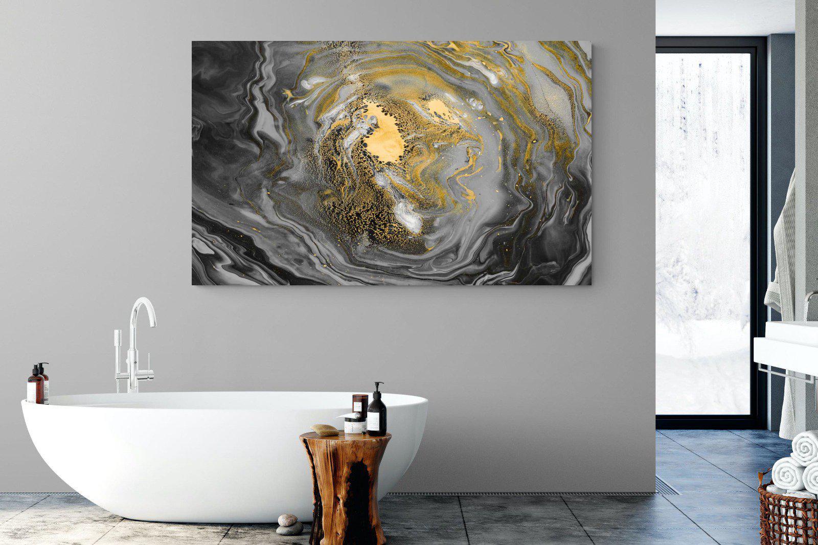 Black Gold Resin-Wall_Art-180 x 110cm-Mounted Canvas-No Frame-Pixalot