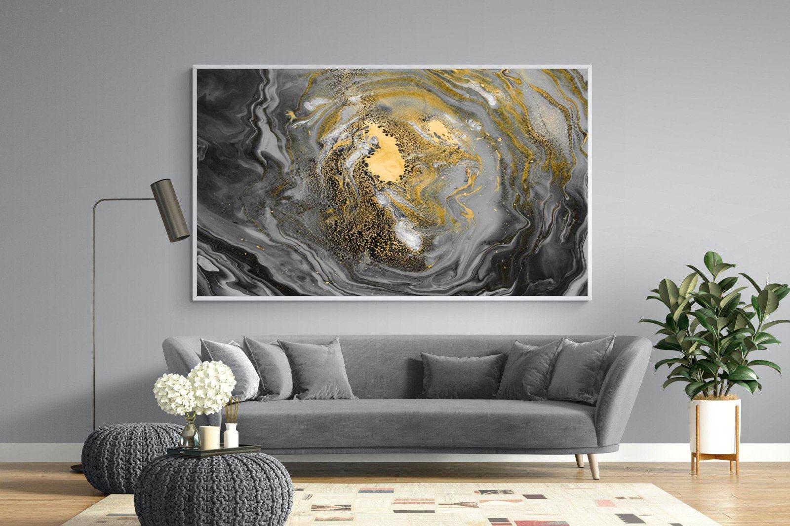 Black Gold Resin-Wall_Art-220 x 130cm-Mounted Canvas-White-Pixalot