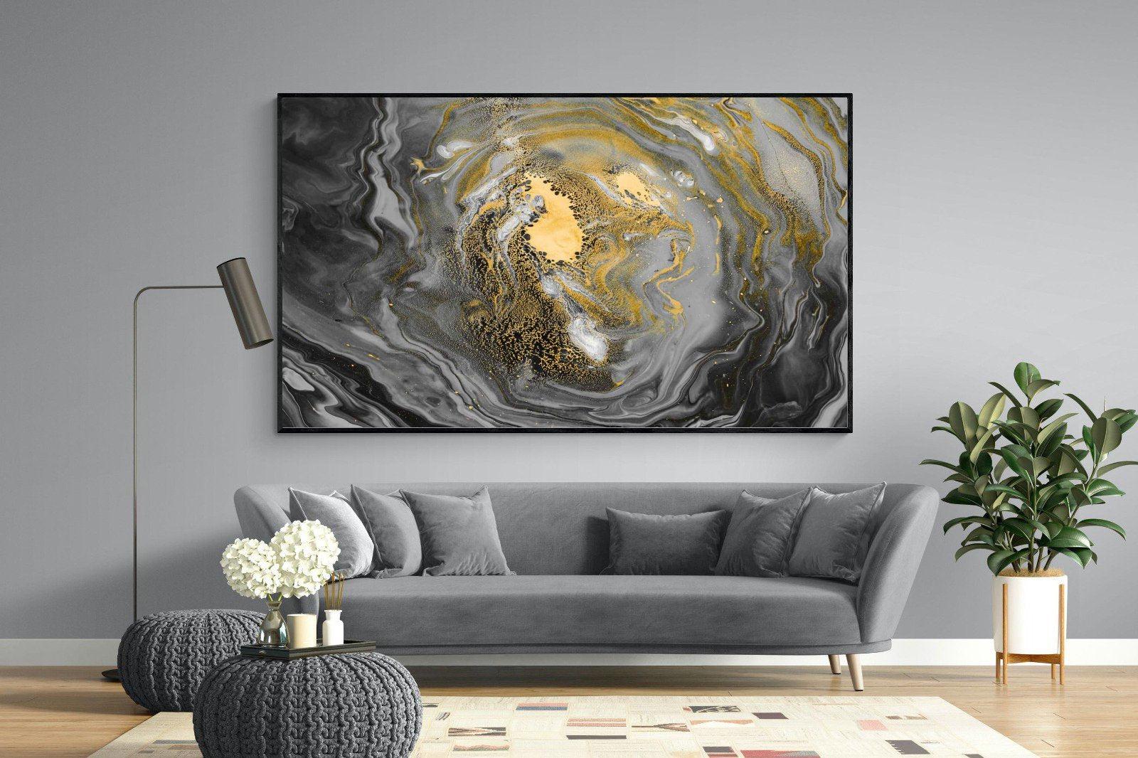 Black Gold Resin-Wall_Art-220 x 130cm-Mounted Canvas-Black-Pixalot