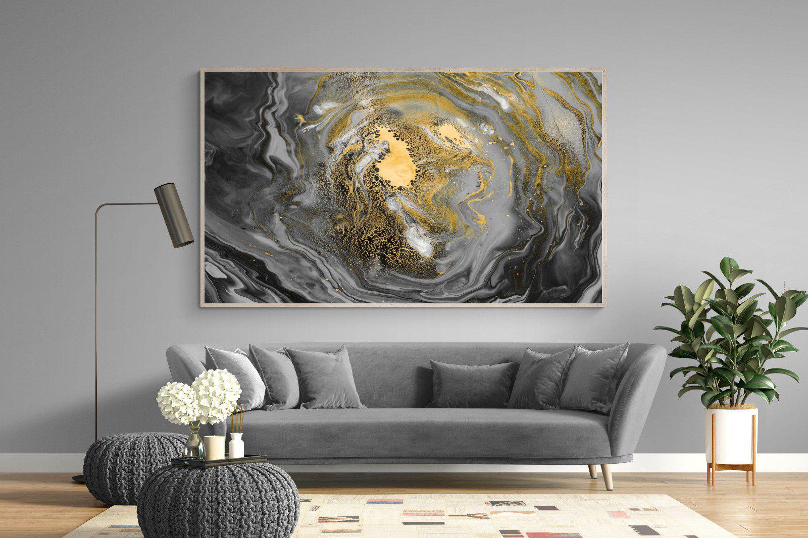 Black Gold Resin-Wall_Art-220 x 130cm-Mounted Canvas-Wood-Pixalot