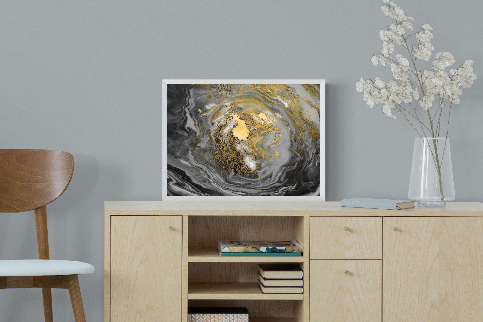 Black Gold Resin-Wall_Art-60 x 45cm-Mounted Canvas-White-Pixalot