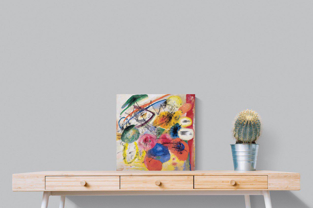 Black Lines-Wall_Art-50 x 50cm-Mounted Canvas-No Frame-Pixalot