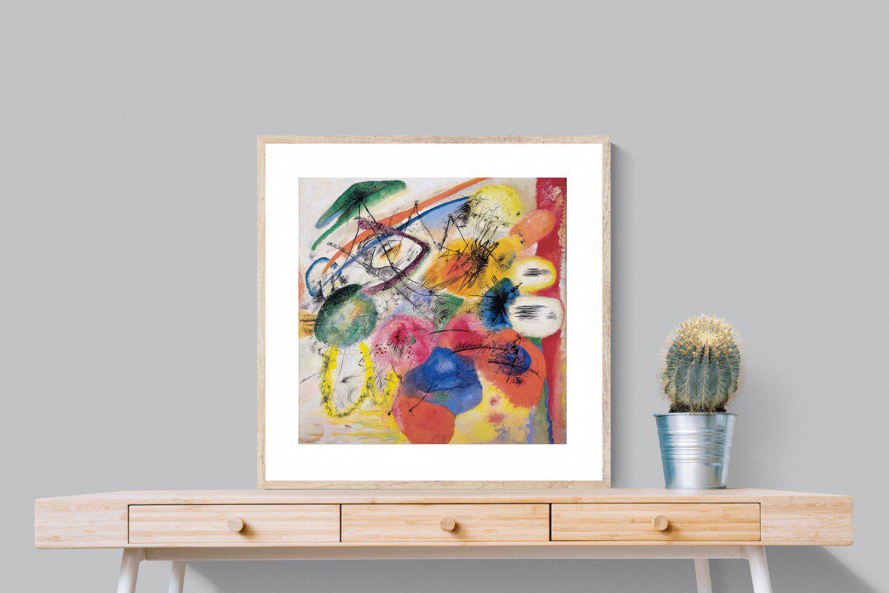 Black Lines-Wall_Art-80 x 80cm-Framed Print-Wood-Pixalot