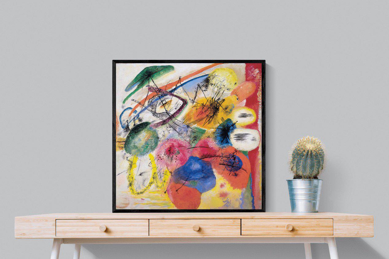 Black Lines-Wall_Art-80 x 80cm-Mounted Canvas-Black-Pixalot