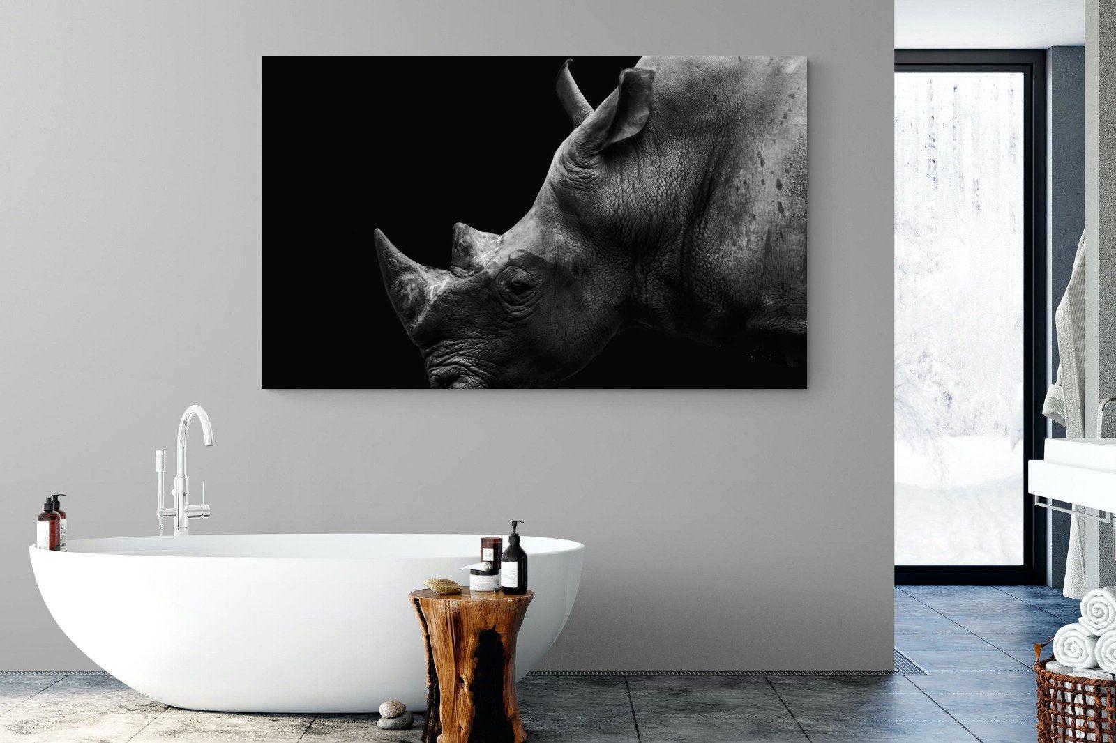 Black Rhino-Wall_Art-180 x 110cm-Mounted Canvas-No Frame-Pixalot