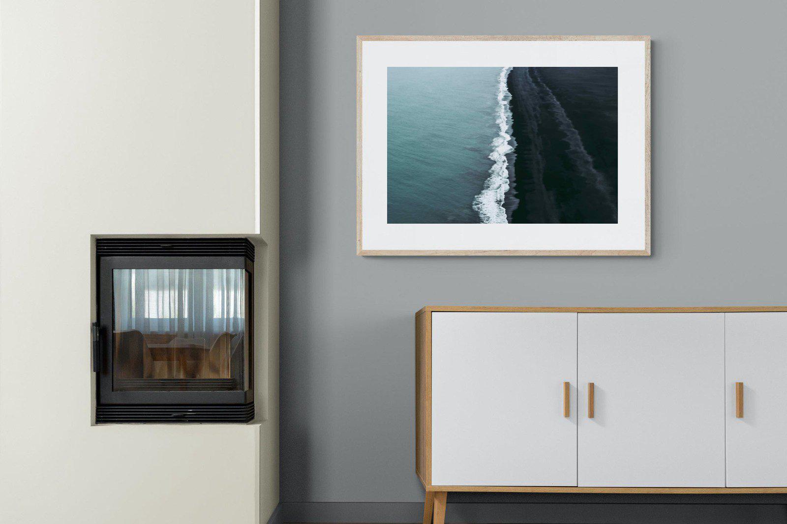 Black Shore-Wall_Art-100 x 75cm-Framed Print-Wood-Pixalot