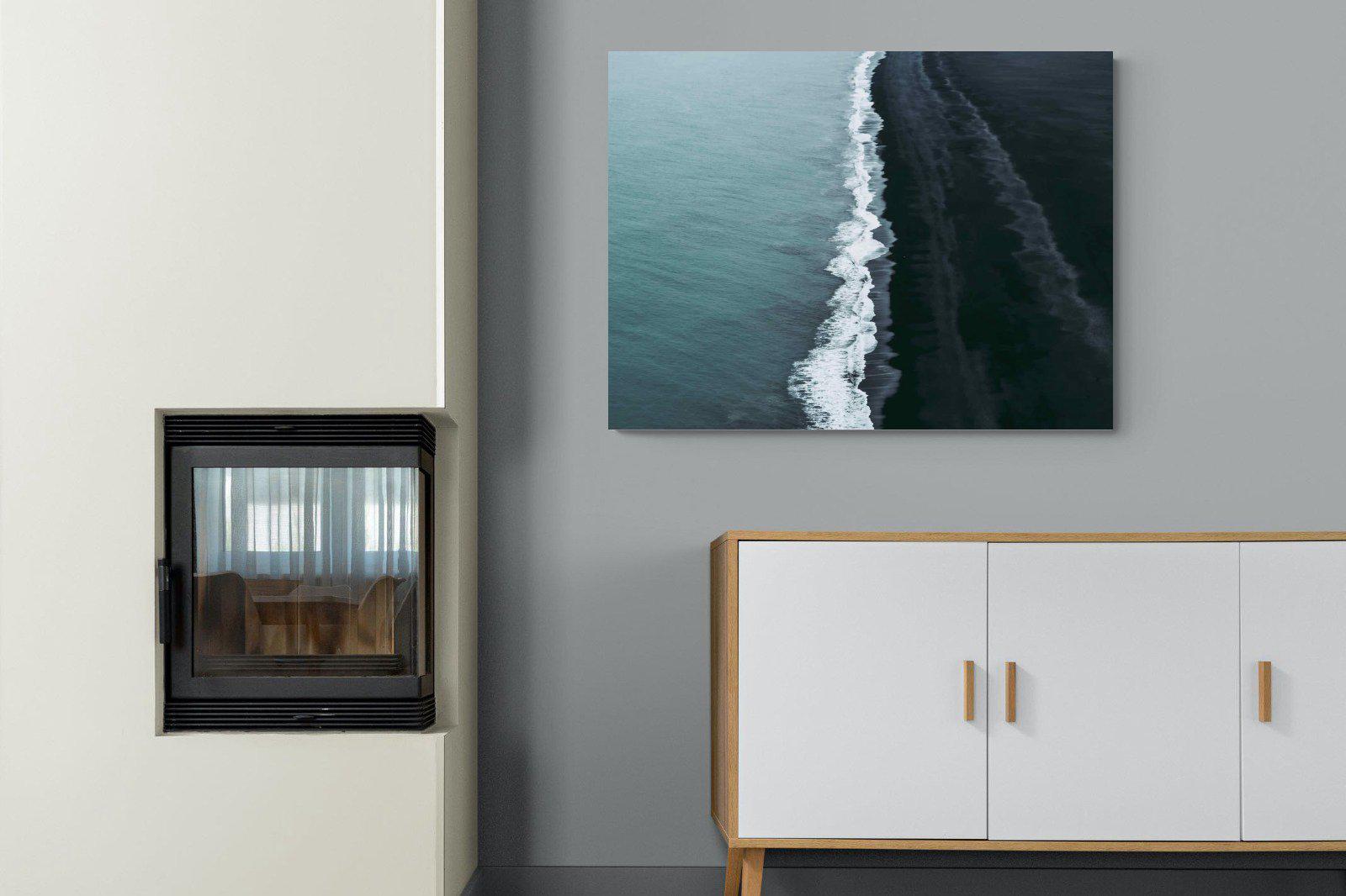Black Shore-Wall_Art-100 x 75cm-Mounted Canvas-No Frame-Pixalot
