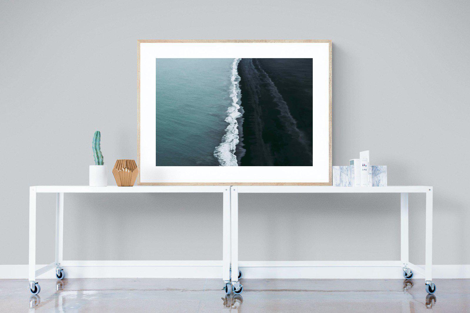 Black Shore-Wall_Art-120 x 90cm-Framed Print-Wood-Pixalot