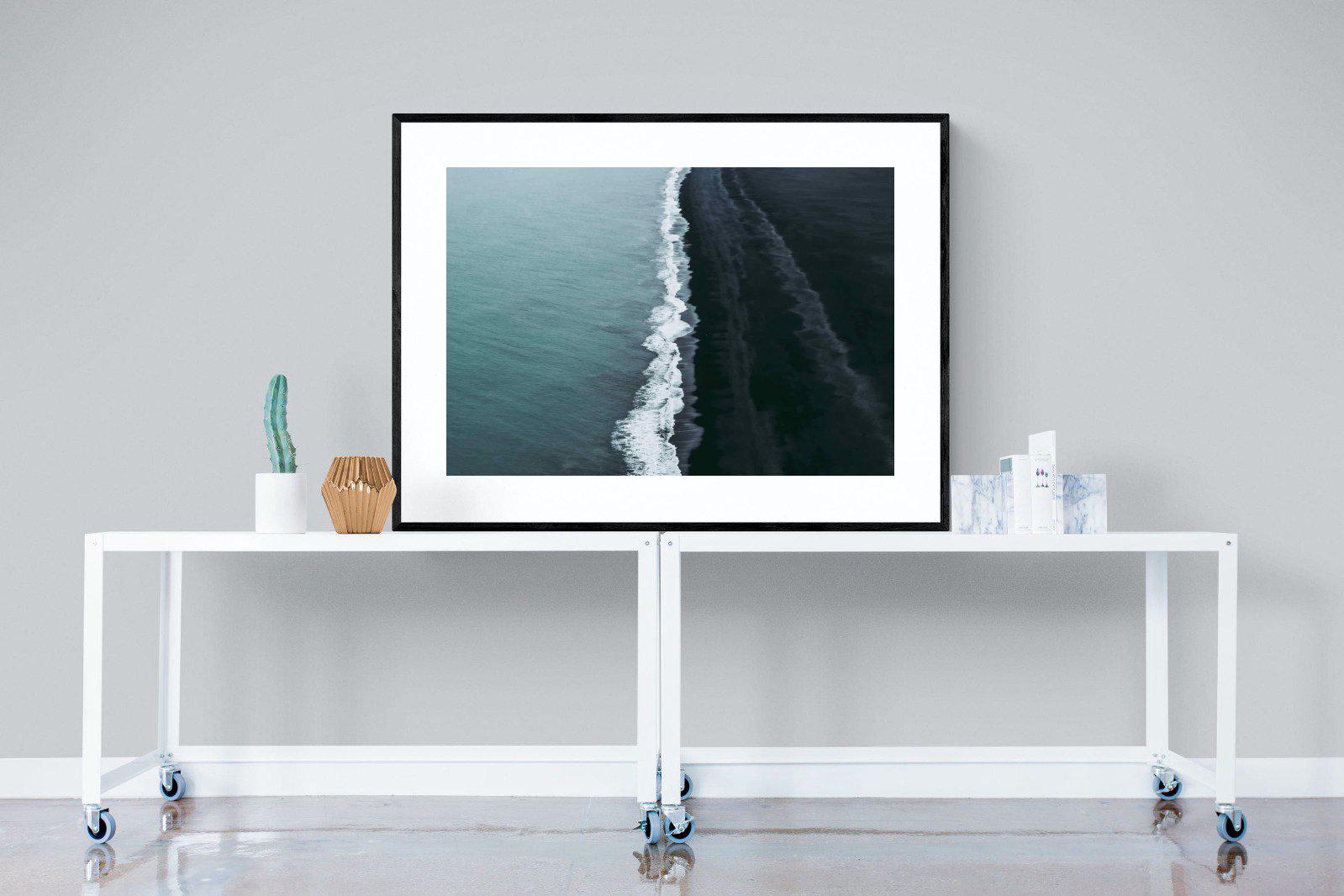 Black Shore-Wall_Art-120 x 90cm-Framed Print-Black-Pixalot