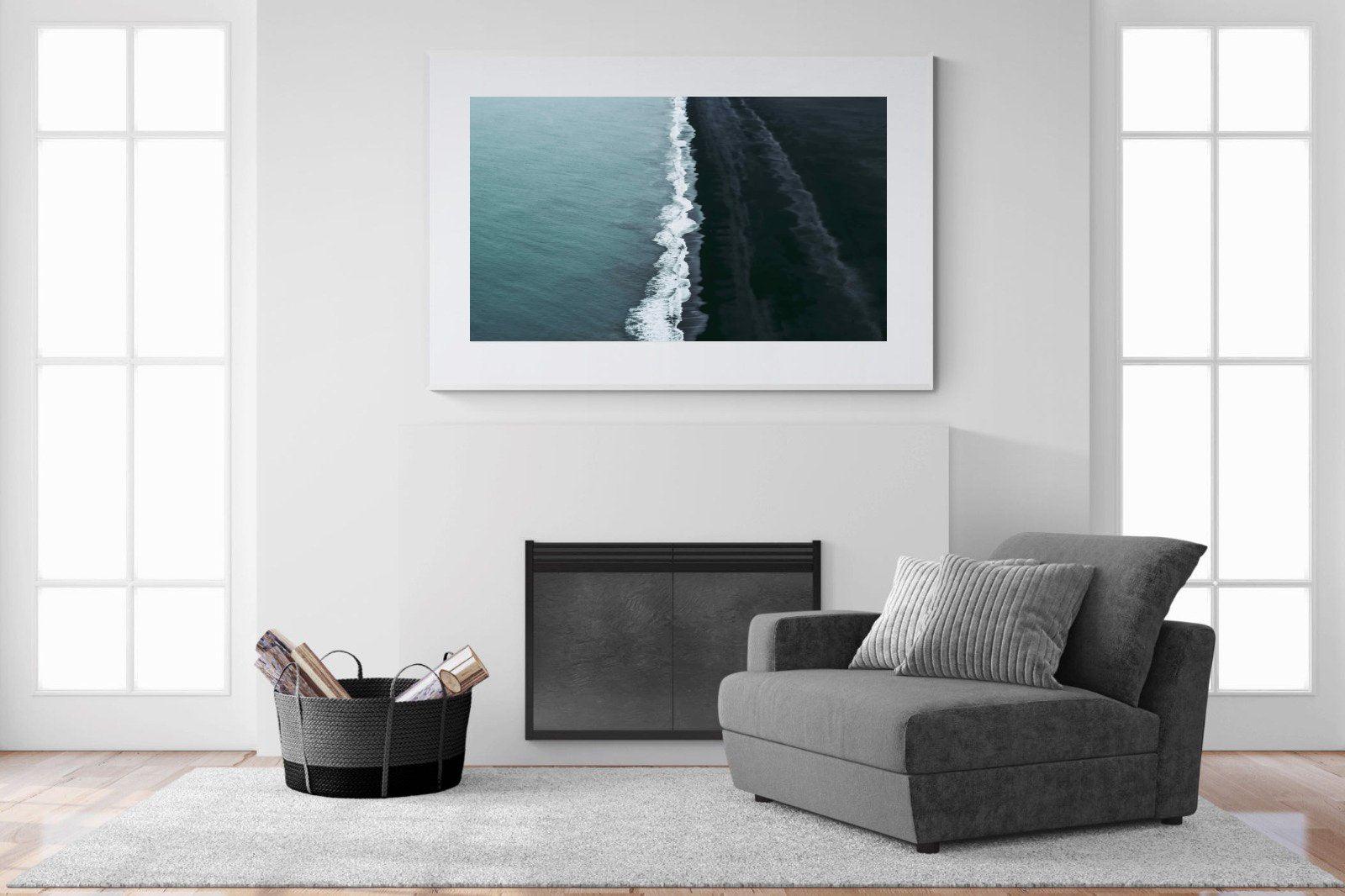 Black Shore-Wall_Art-150 x 100cm-Framed Print-White-Pixalot