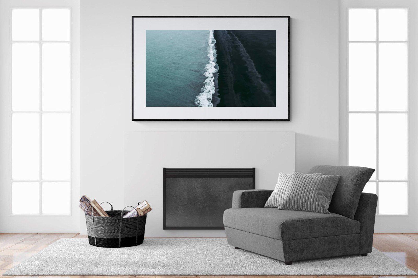 Black Shore-Wall_Art-150 x 100cm-Framed Print-Black-Pixalot