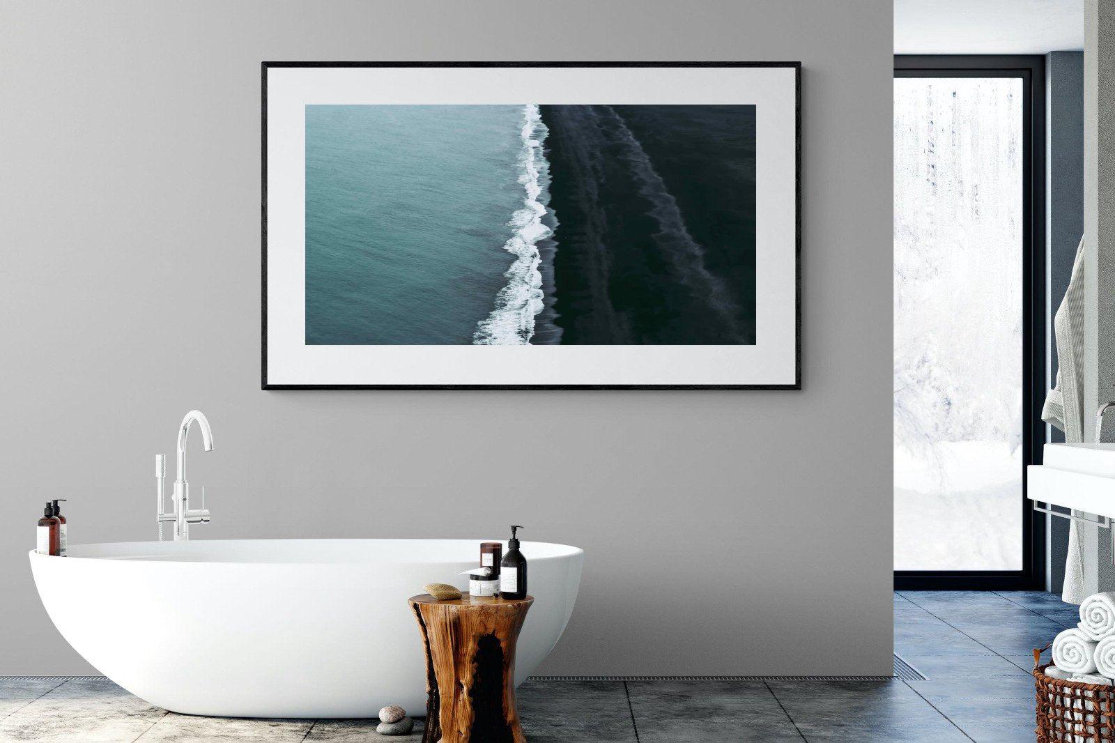 Black Shore-Wall_Art-180 x 110cm-Framed Print-Black-Pixalot