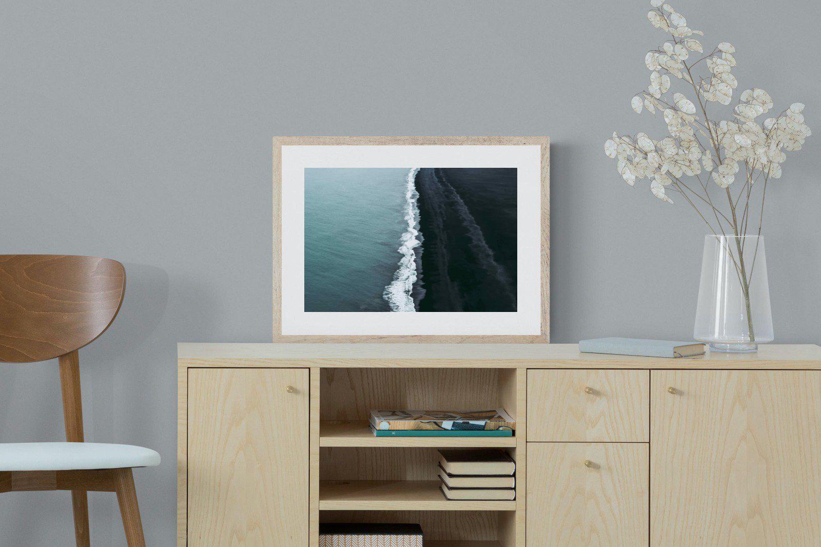 Black Shore-Wall_Art-60 x 45cm-Framed Print-Wood-Pixalot