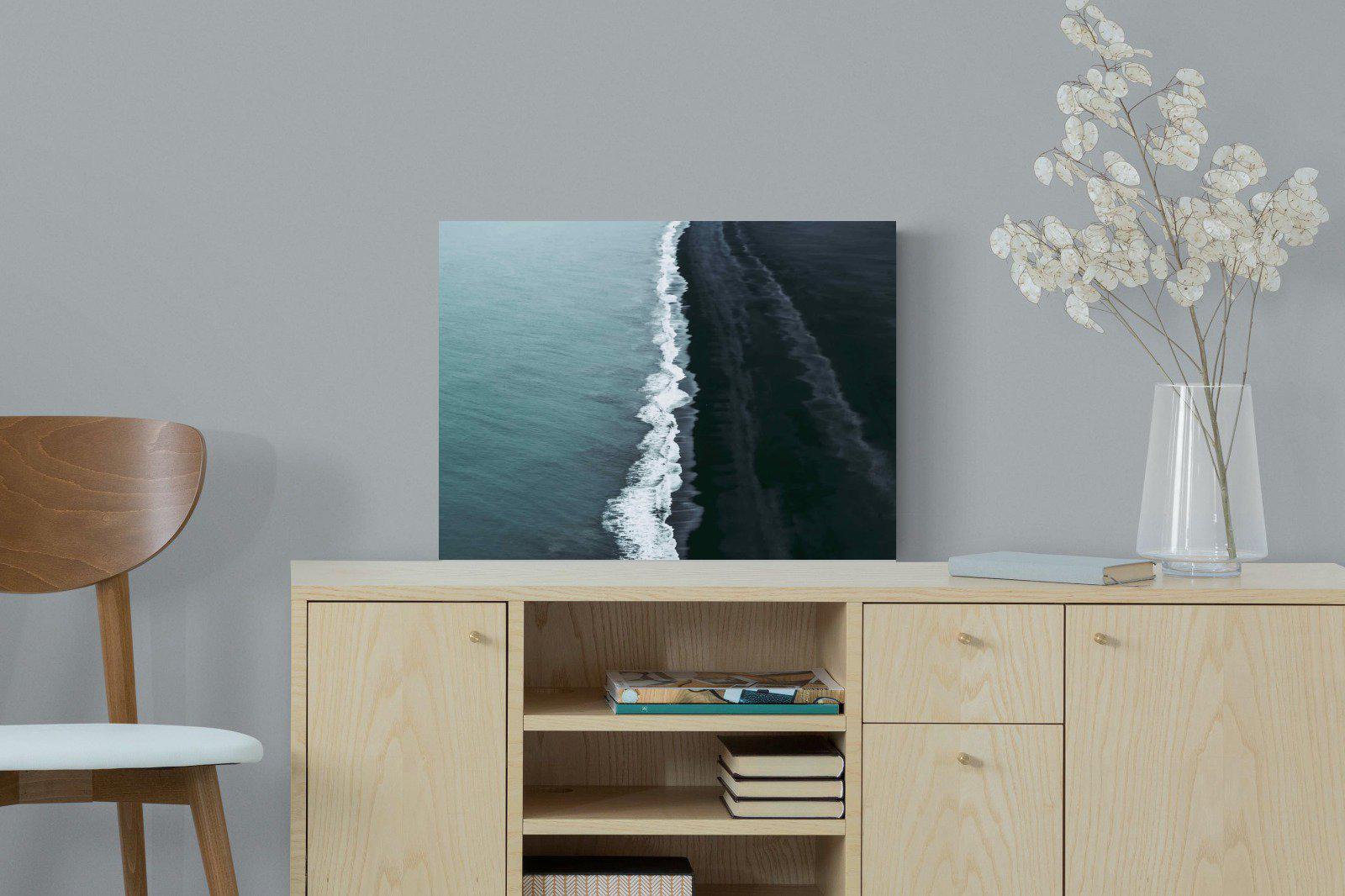 Black Shore-Wall_Art-60 x 45cm-Mounted Canvas-No Frame-Pixalot