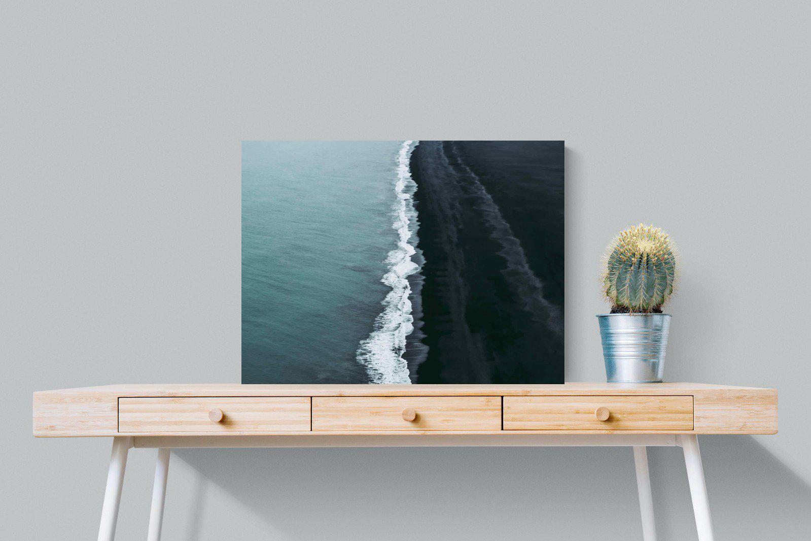 Black Shore-Wall_Art-80 x 60cm-Mounted Canvas-No Frame-Pixalot