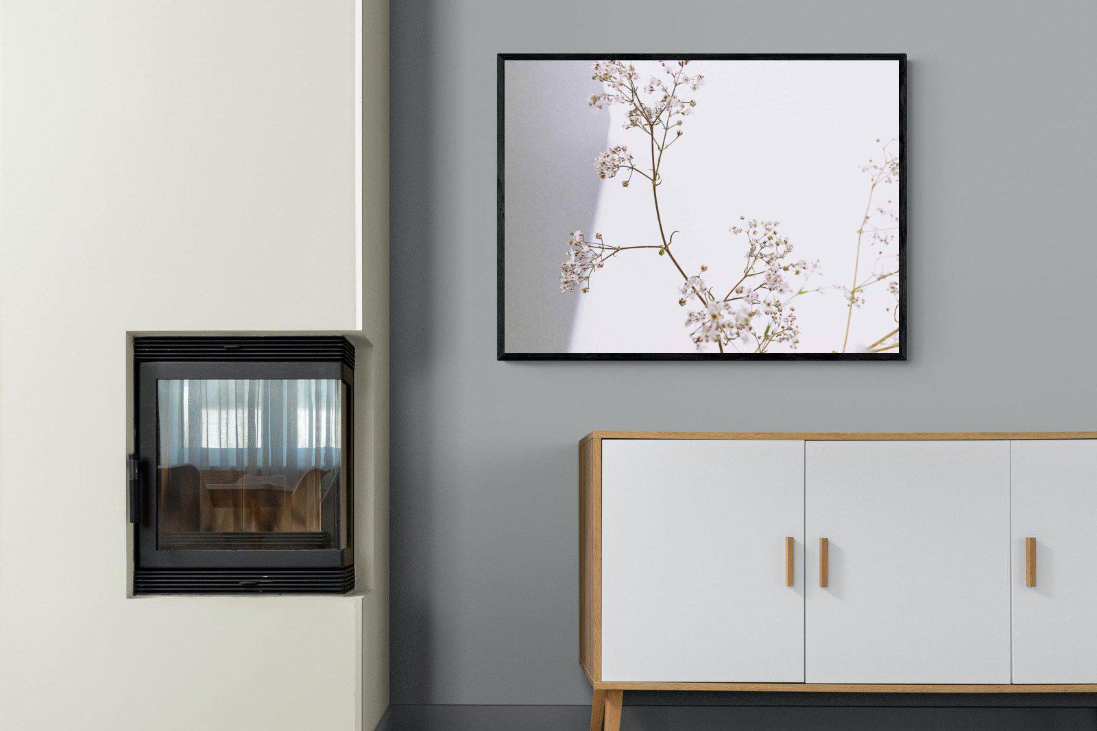 Blossom-Wall_Art-100 x 75cm-Mounted Canvas-Black-Pixalot